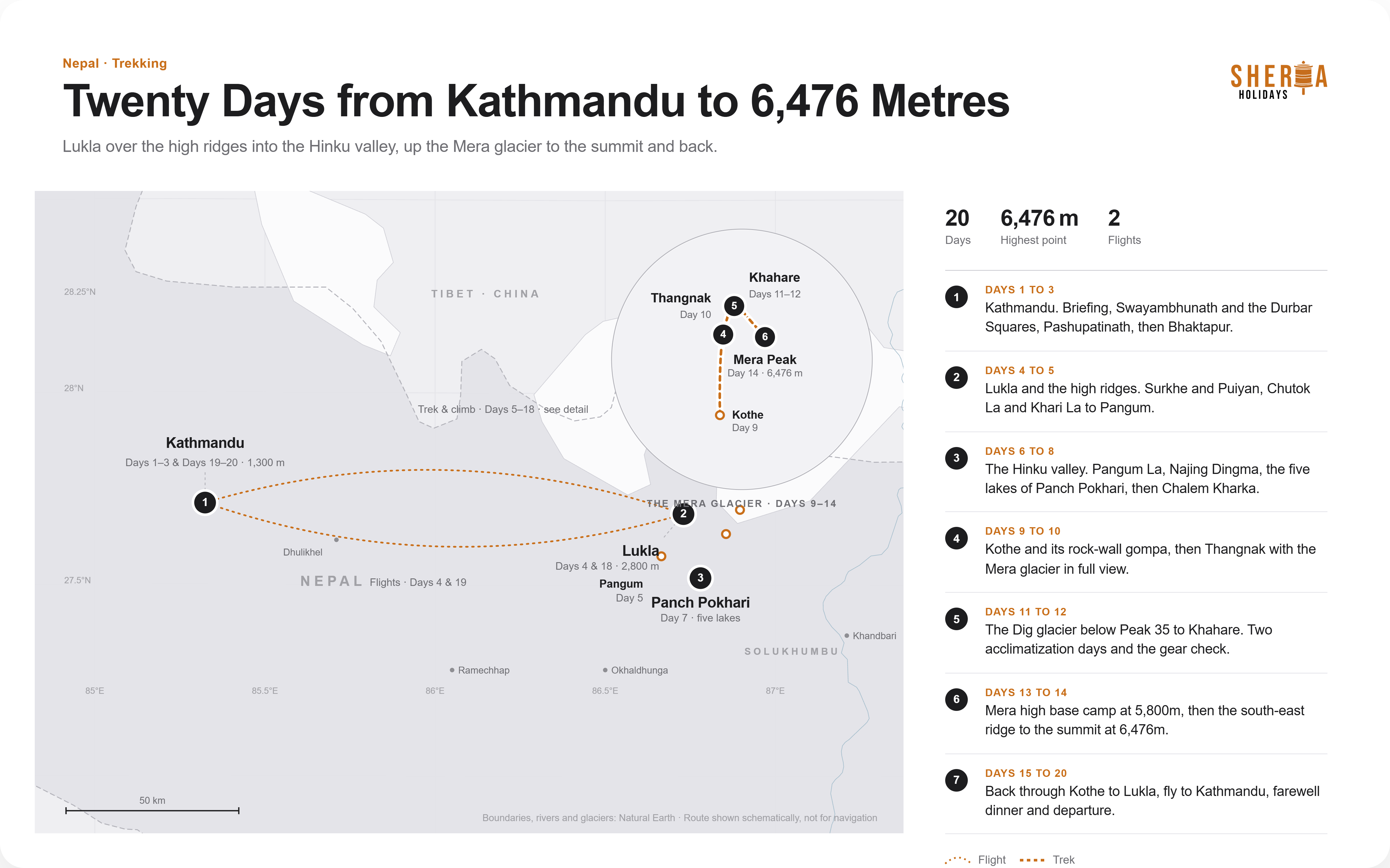 Mera Peak Climbing Nepal route map