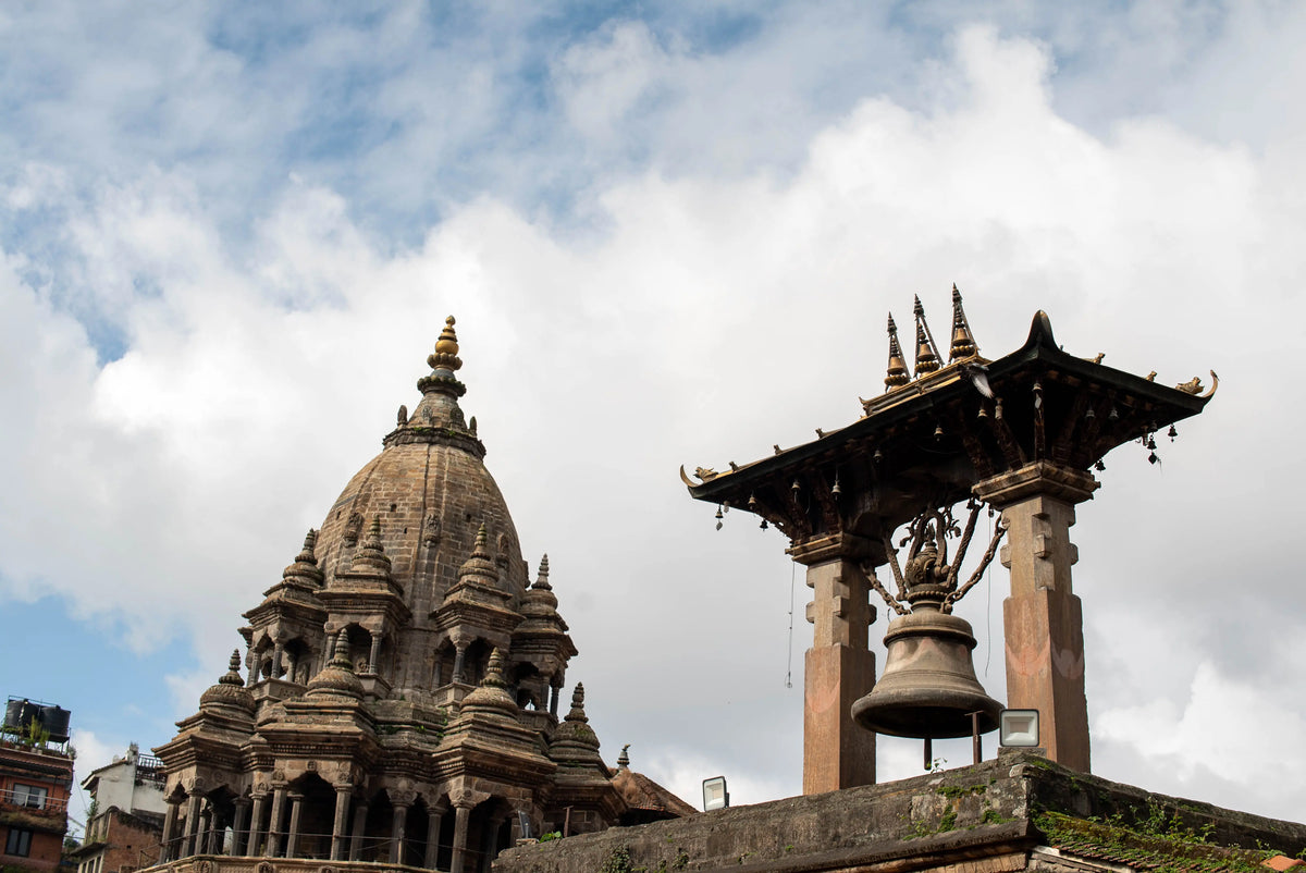 Pagoda temples in a square in the Kathmandu Valley