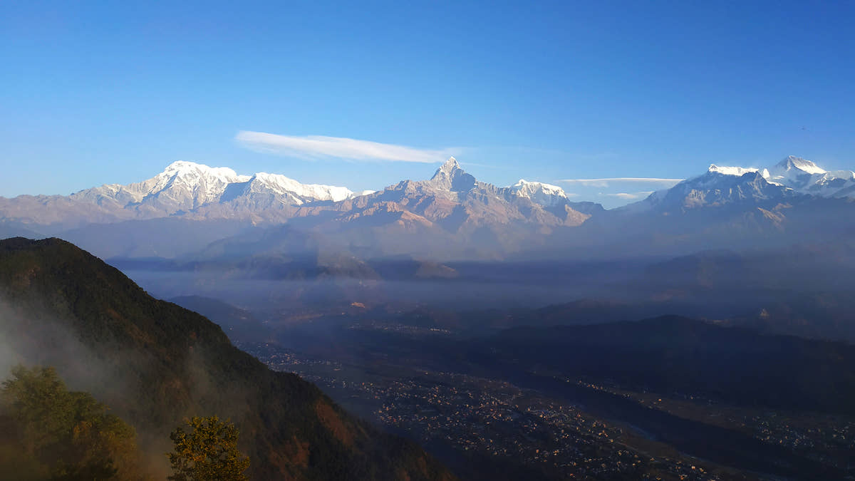Annapurna range from Sarangkot, Nepal.