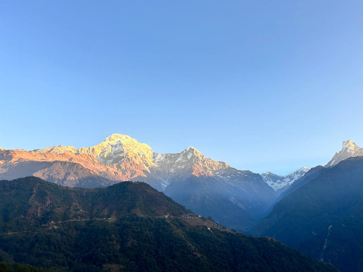 Annapurna range at sunrise from Ghandruk, Nepal.