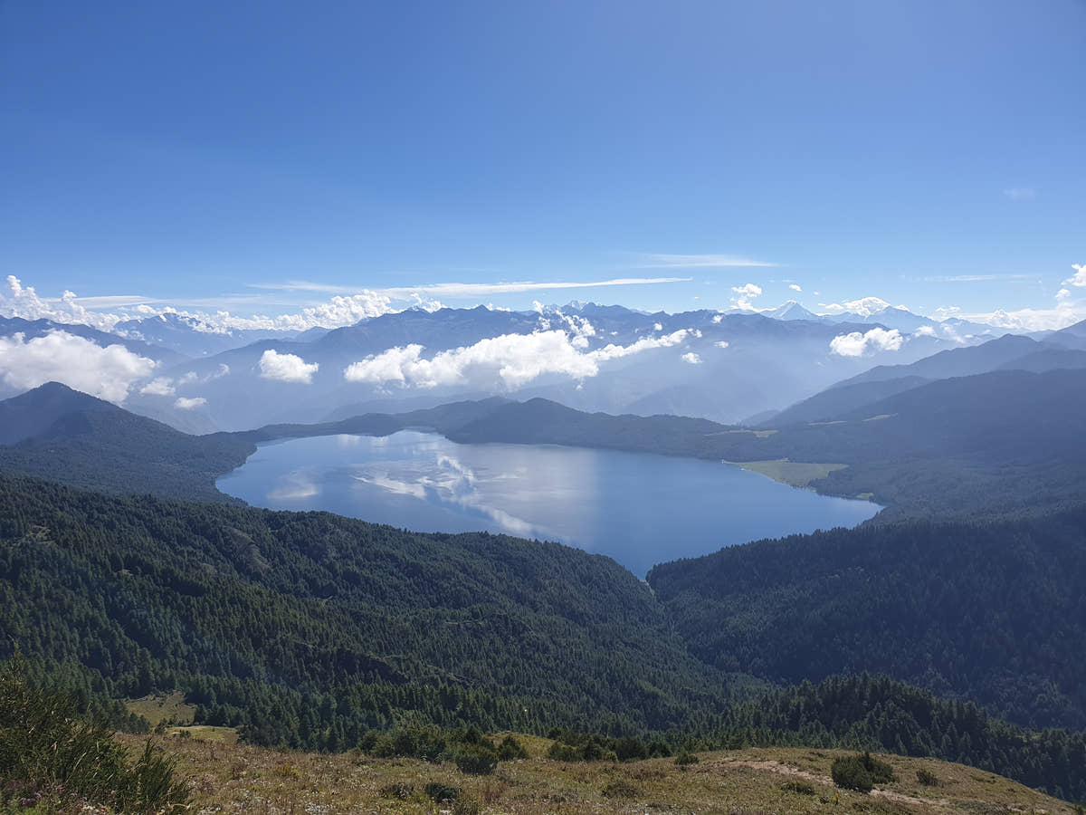 Rara Lake and surrounding hills, Nepal.