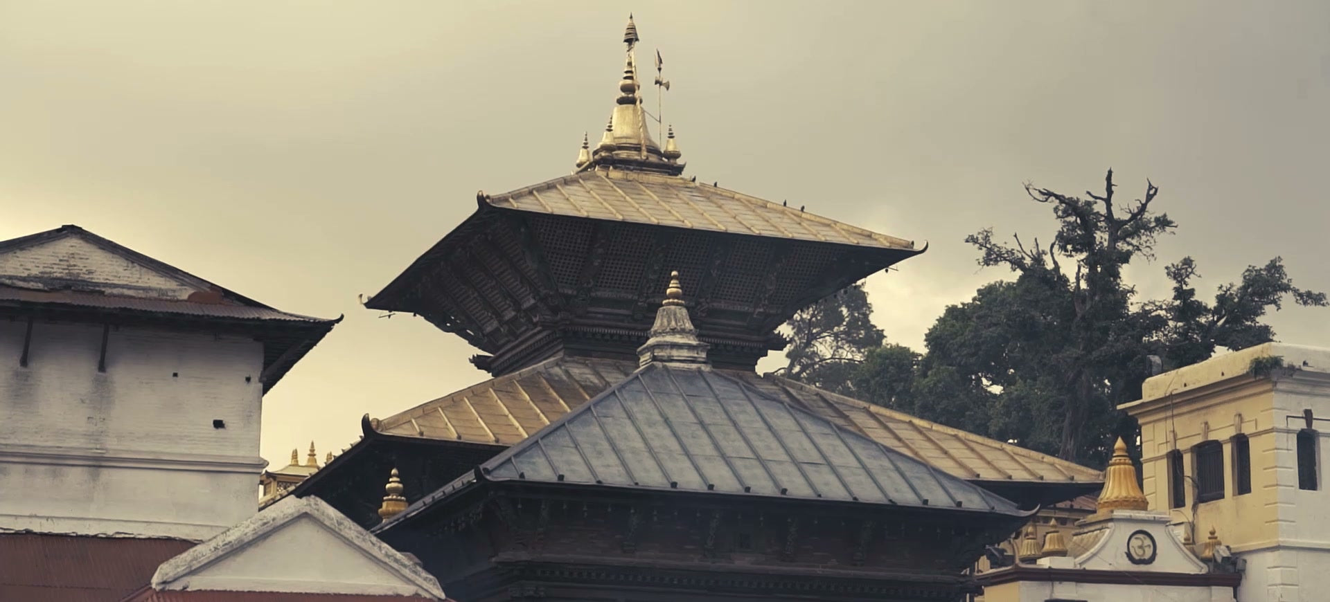 Pashupatinath temple roofs in Kathmandu, Nepal.
